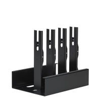 Sonos Amp x 4 Dock in black is an easy, intelligent, elegant smart home and Sonos architectural solution from Mountson Australia. Empty rack view.