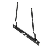 Sonos Arc Tv Bracket Attachment in black from Mountson Australia cleverly and discretely mounts to any existing Tv wall bracket. Right side view without Sonos Arc..