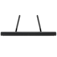 Sonos Arc Tv Bracket Attachment in black from Mountson Australia cleverly and discretely mounts to any existing Tv wall bracket. Front Facing view with ARC. 